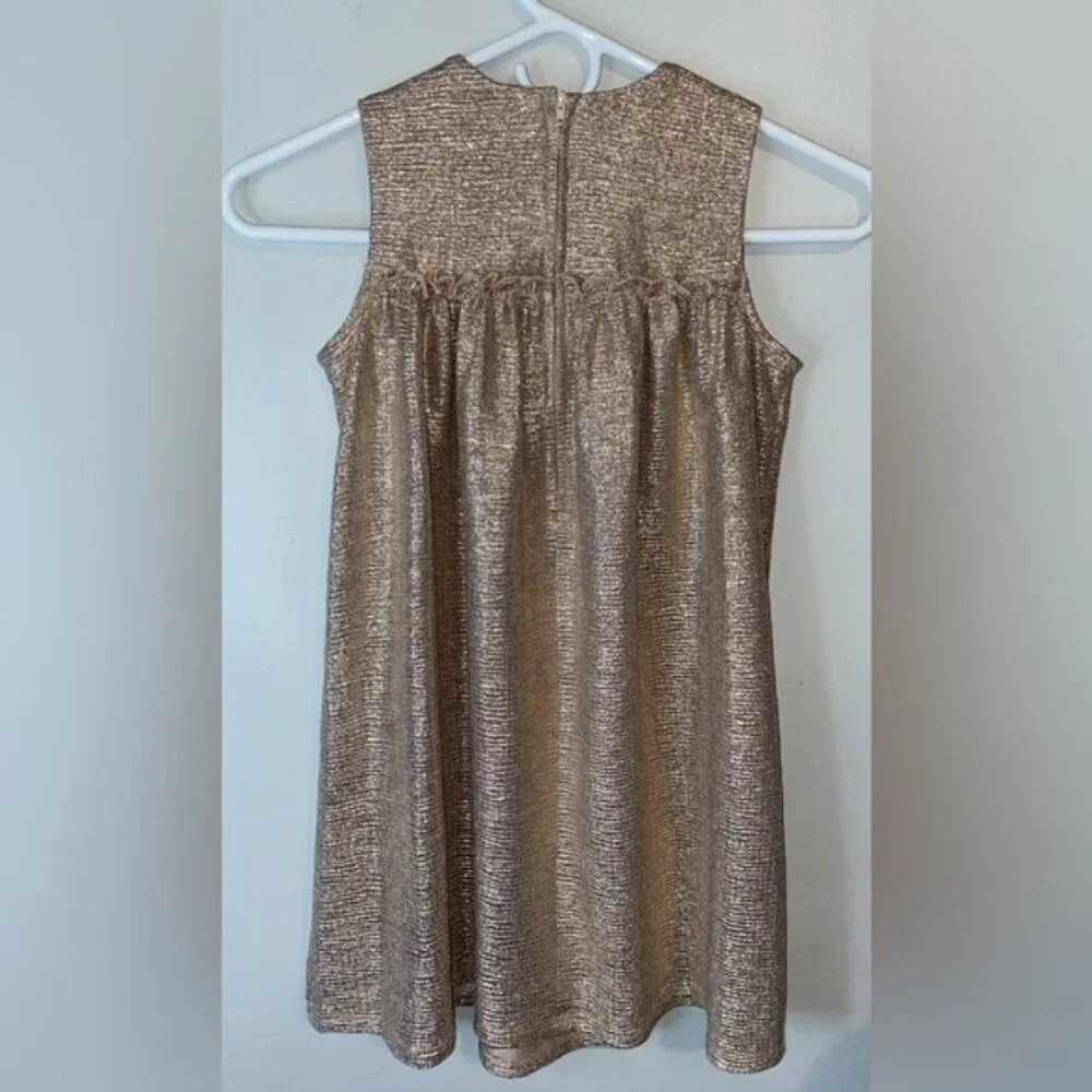 NWT Iris & Ivy Bonnie Jean Sparkling Gold girls dress - Picture 3 of 5